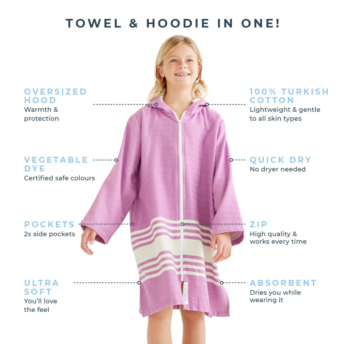 Towel hoodie online kids